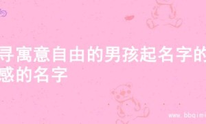 探寻寓意自由的男孩起名字的灵感的名字