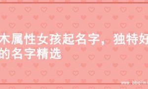 土木属性女孩起名字，独特好听的名字精选
