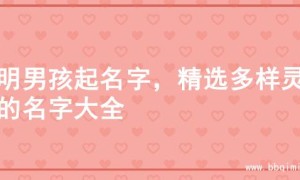 聪明男孩起名字，精选多样灵感的名字大全