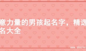 寓意力量的男孩起名字，精选好名大全