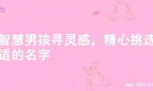 为智慧男孩寻灵感，精心挑选合适的名字