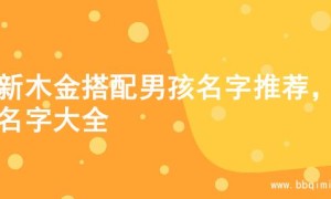 最新木金搭配男孩名字推荐，的名字大全