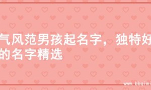 大气风范男孩起名字，独特好听的名字精选