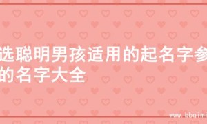 精选聪明男孩适用的起名字参考的名字大全