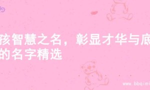 男孩智慧之名，彰显才华与底蕴的名字精选