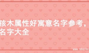 男孩木属性好寓意名字参考，的名字大全